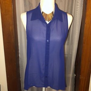 💙Bright Blue Sheer Blouse💙